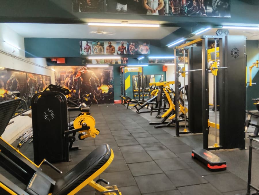 Wide view of the Shree Health Club training floor