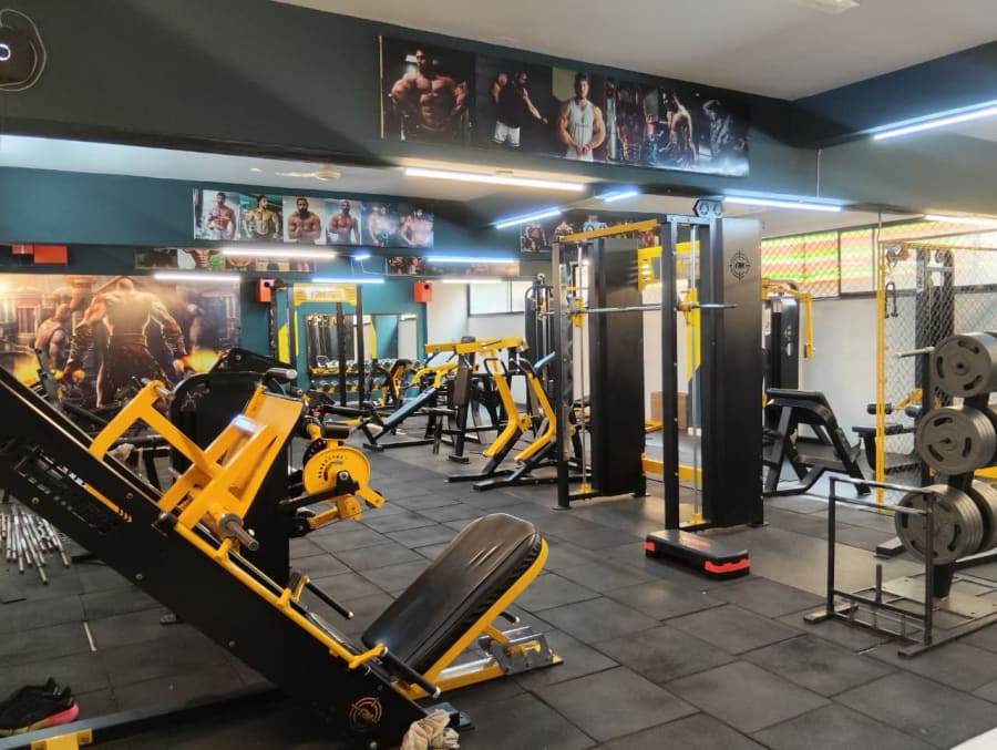 Complete view of the spacious strength training floor