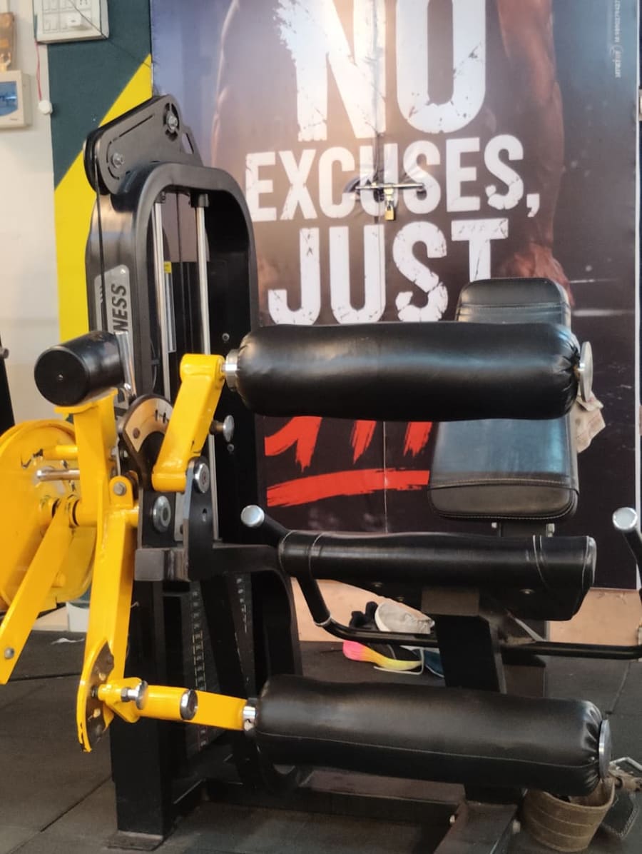 Leg extension and curl machine