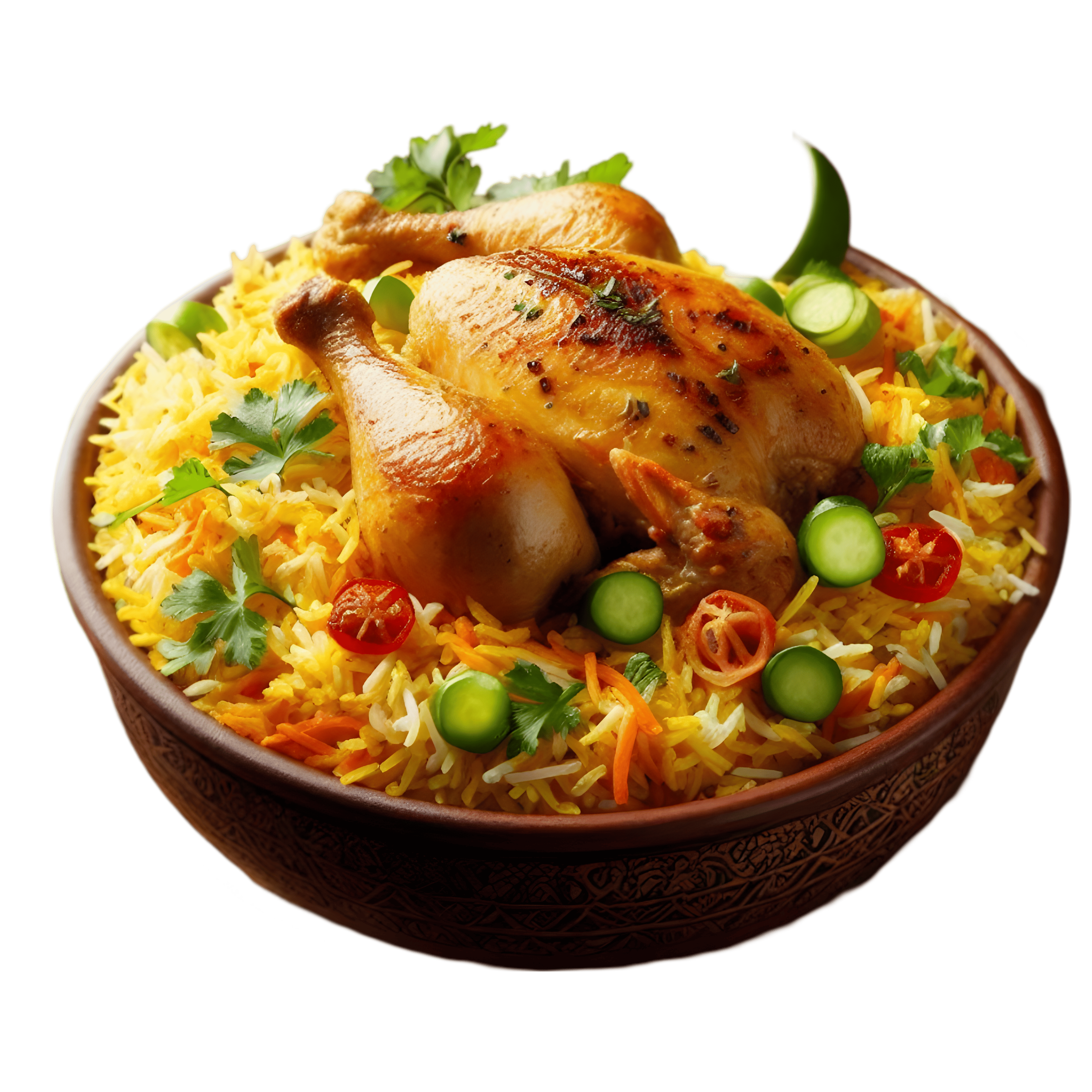 طبق أرز برياني دجاج