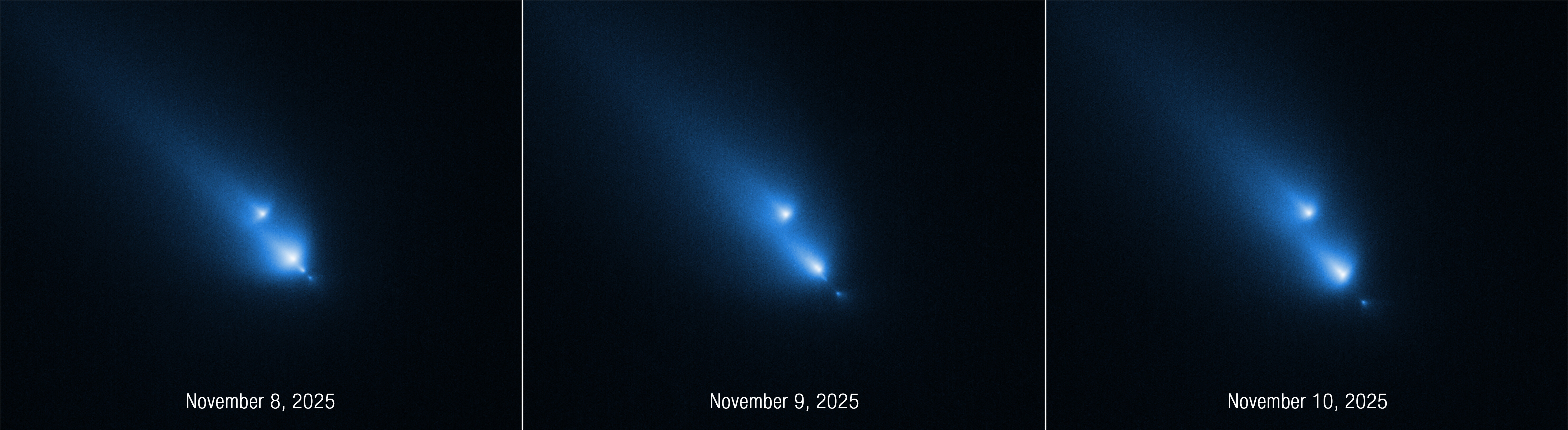El cometa ATLAS se desintegra ante el Hubble y Gemini Norte lo sigue pieza por pieza