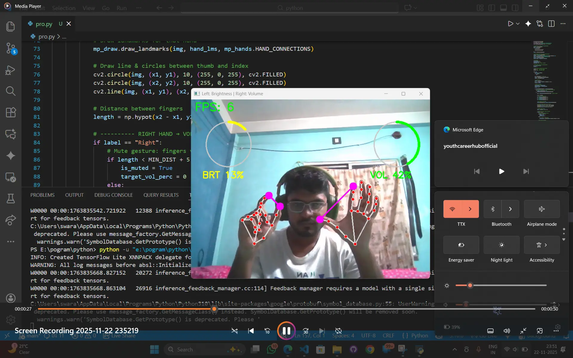 GestureControl - Swaraj Roy Project Preview