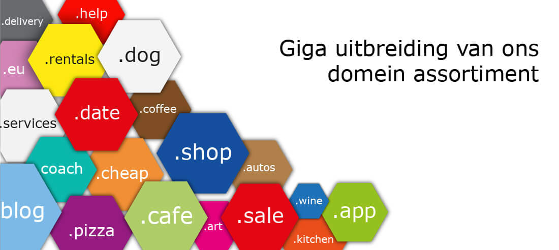 Giga uitbreiding van ons domein assortiment