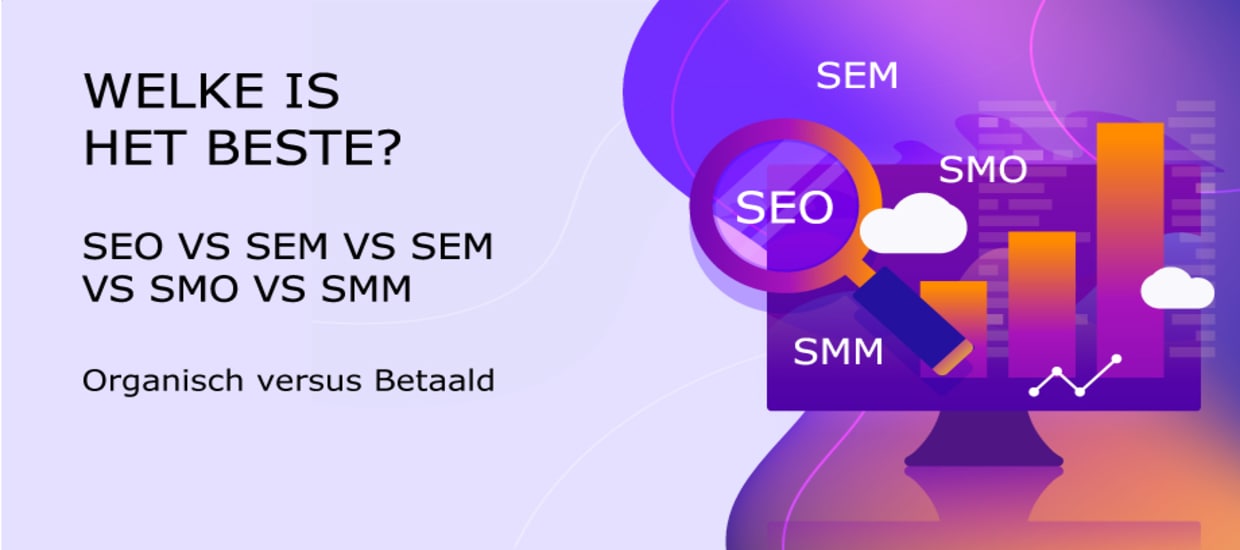 SEO vs SEM vs SEM vs SMO vs SMM, Welke is het beste voor jou?