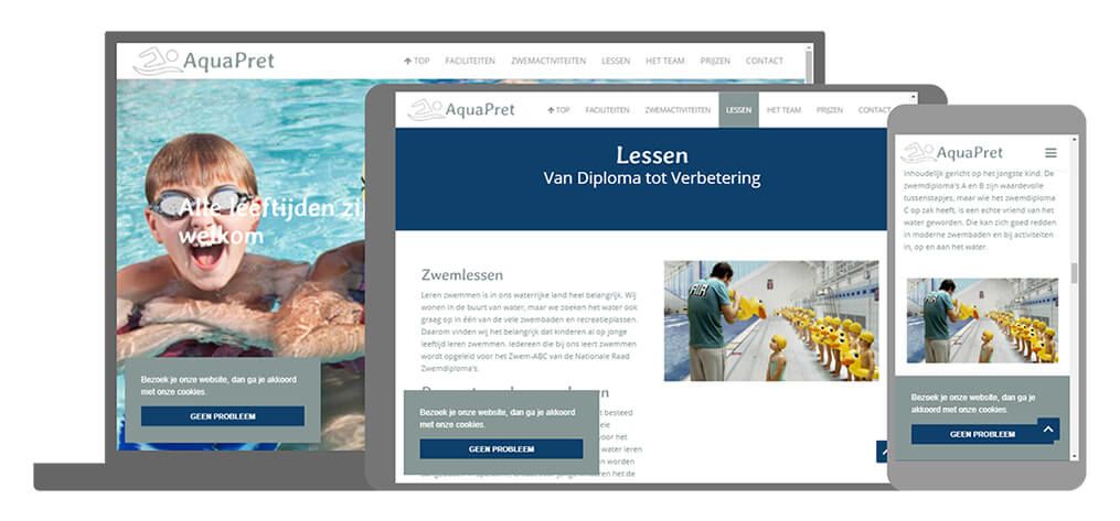 Aqua een U-Page One website