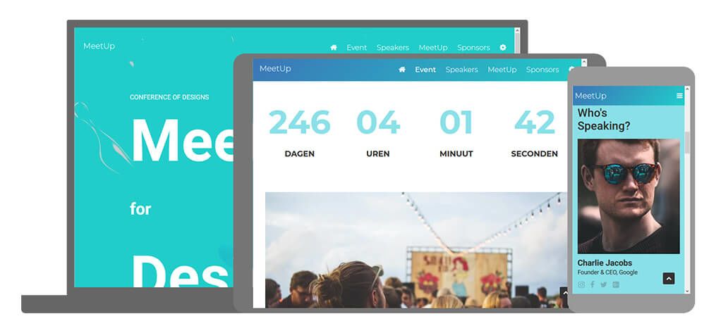 Meet Up een U-Page One website