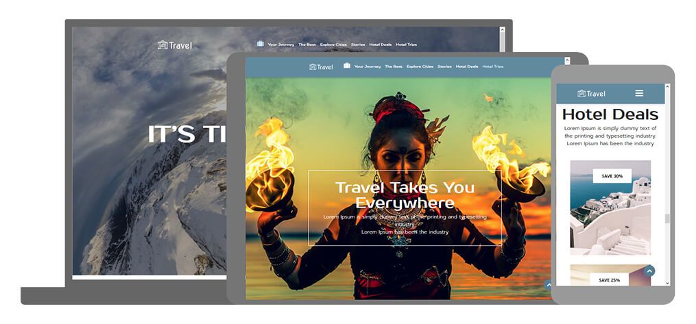 Travel een U-Page One website