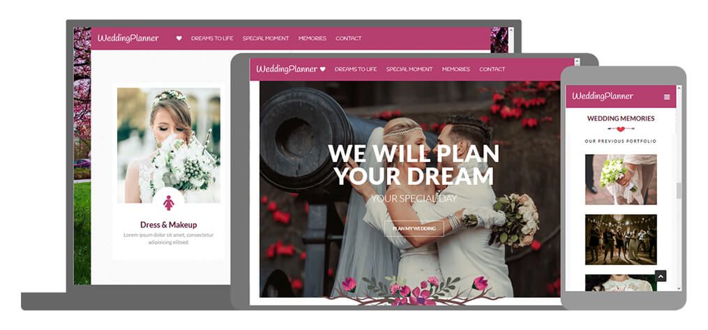 Weddingplanner een U-Page One website