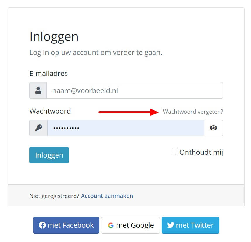 Mijn account wachtwoord kwijt of vergeten? Helpdesk APOODesign