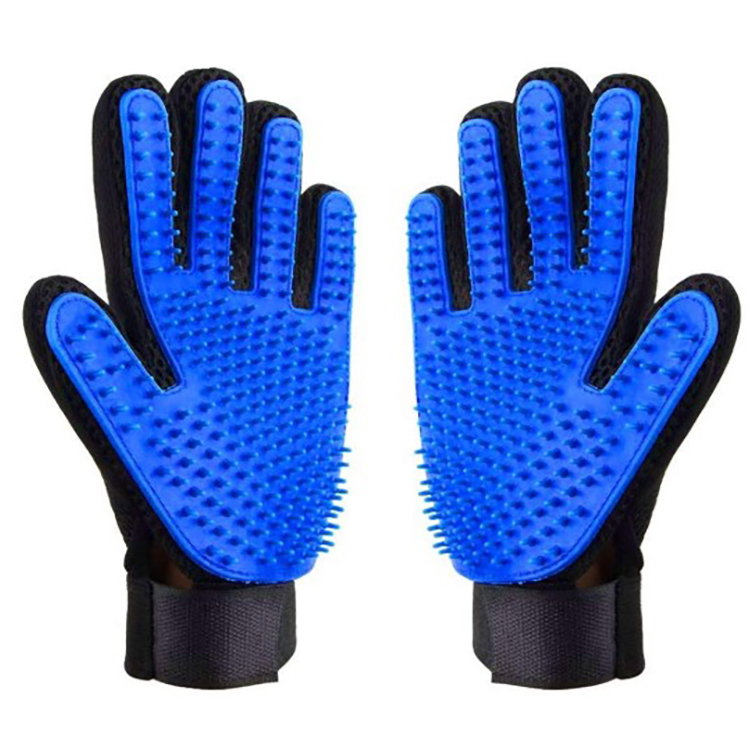 2-in-1 Deshedding Brush Massage Mitt,Pet Hair Removal Glove for Dogs Cats