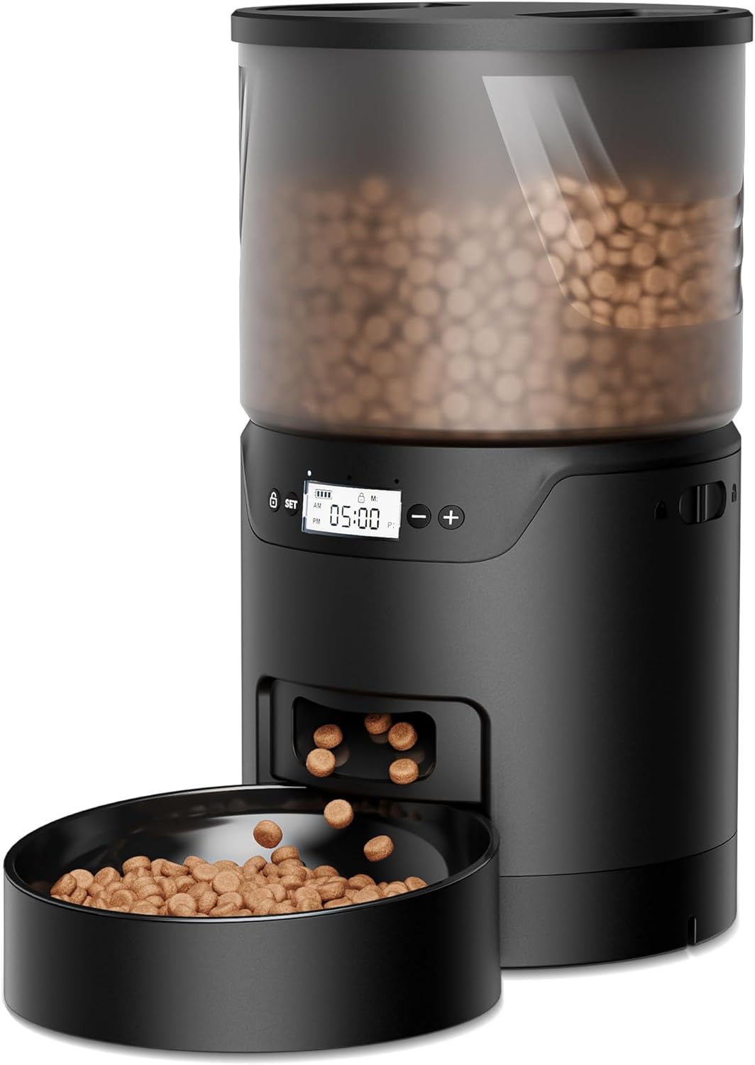 Auto Food Dispenser with Timed Feeding| 6 Meal Programmable& 1-20 Portion Precise Control- Easy to Clean & Setup for Cat Indoor