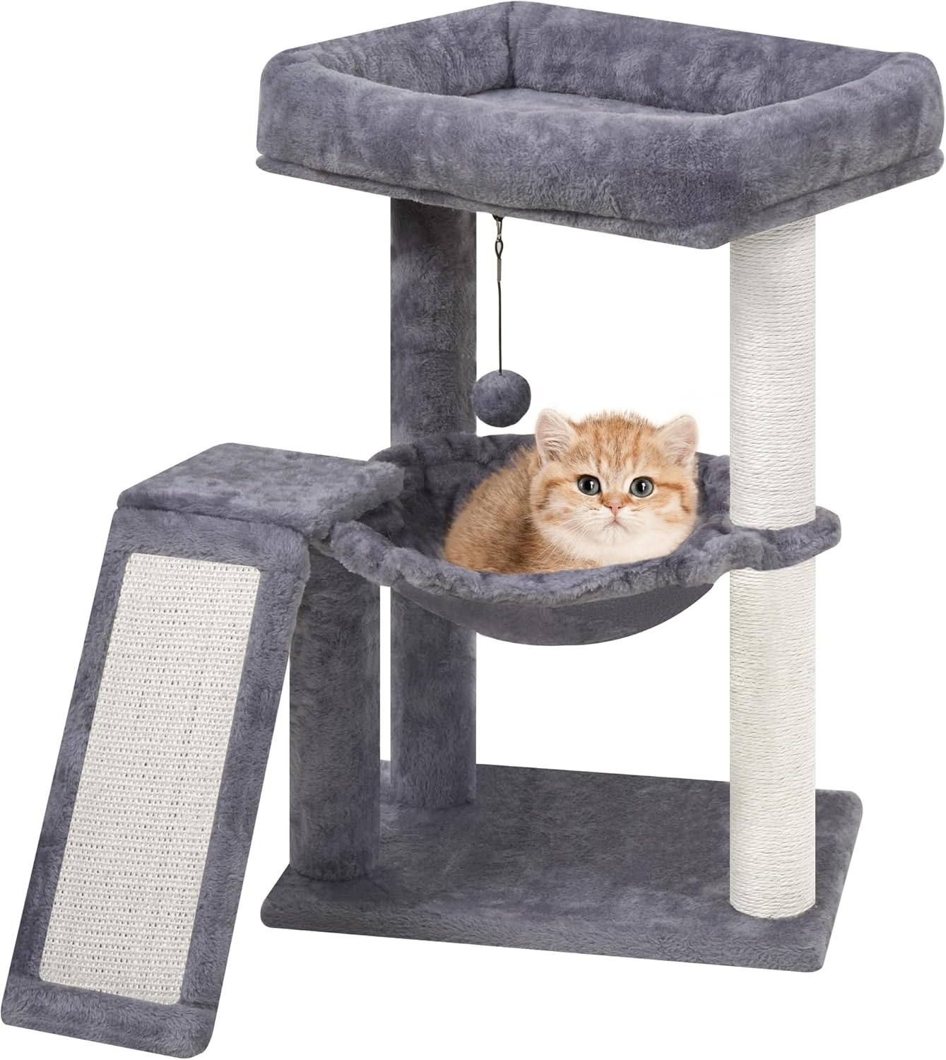 Cat Tree with Cat Scratching Post for Indoor Cats, Cat Tower with Scratching Board