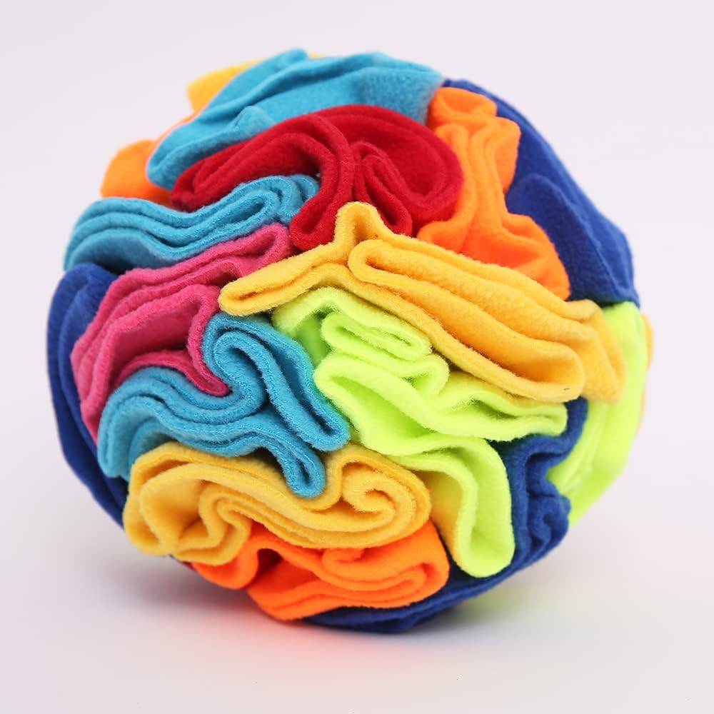 Snuffle Ball for Small Dogs, Interactive Dog Toys to Keep Them Busy, Puppy Dog Puzzle Toy with Storage Bag Machine Washable