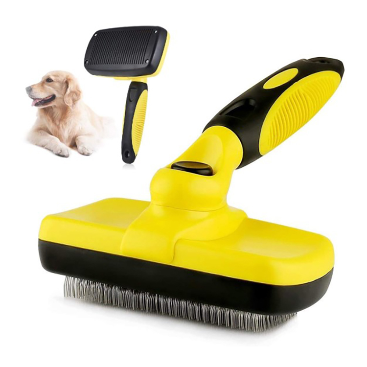 Pet Dog Deshedding Grooming Tool Self Cleaning Slicker Brush for Dogs and Cats