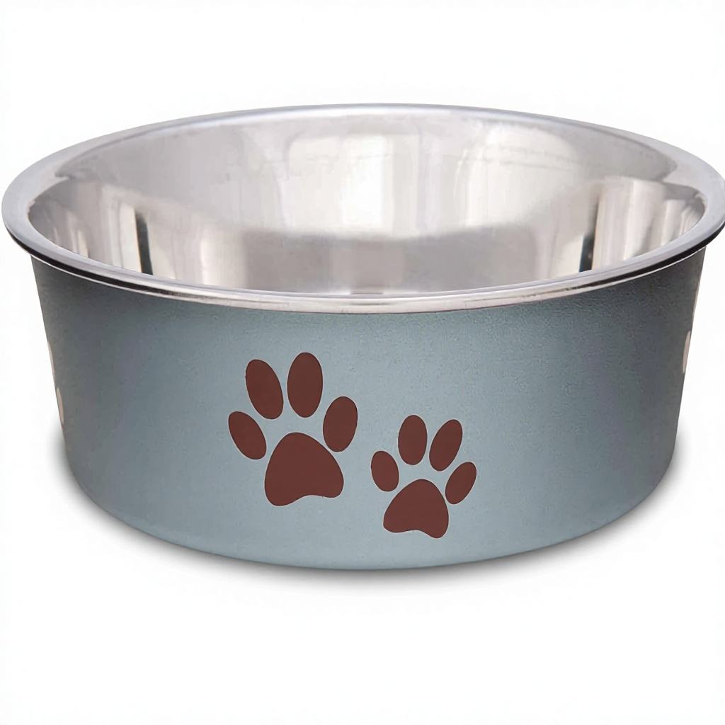 Spill Proof Stainless Steel Nonslip Pet Food Water Bowls Durable for Dogs Cats Puppies Portable Indoor Home Travel Use Bowl