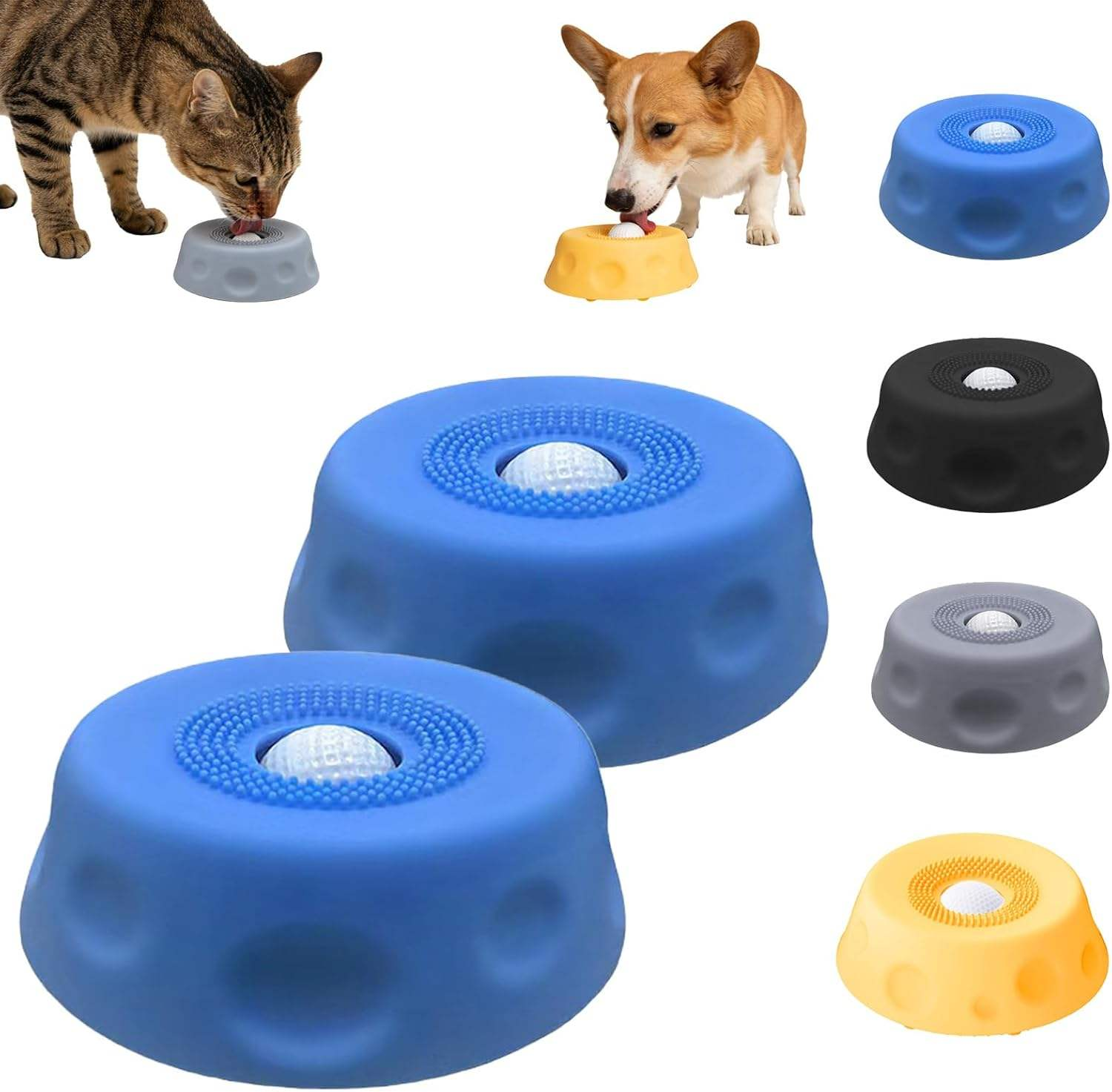 Pet Dog cat Food Slow Feeder Lick Bowl