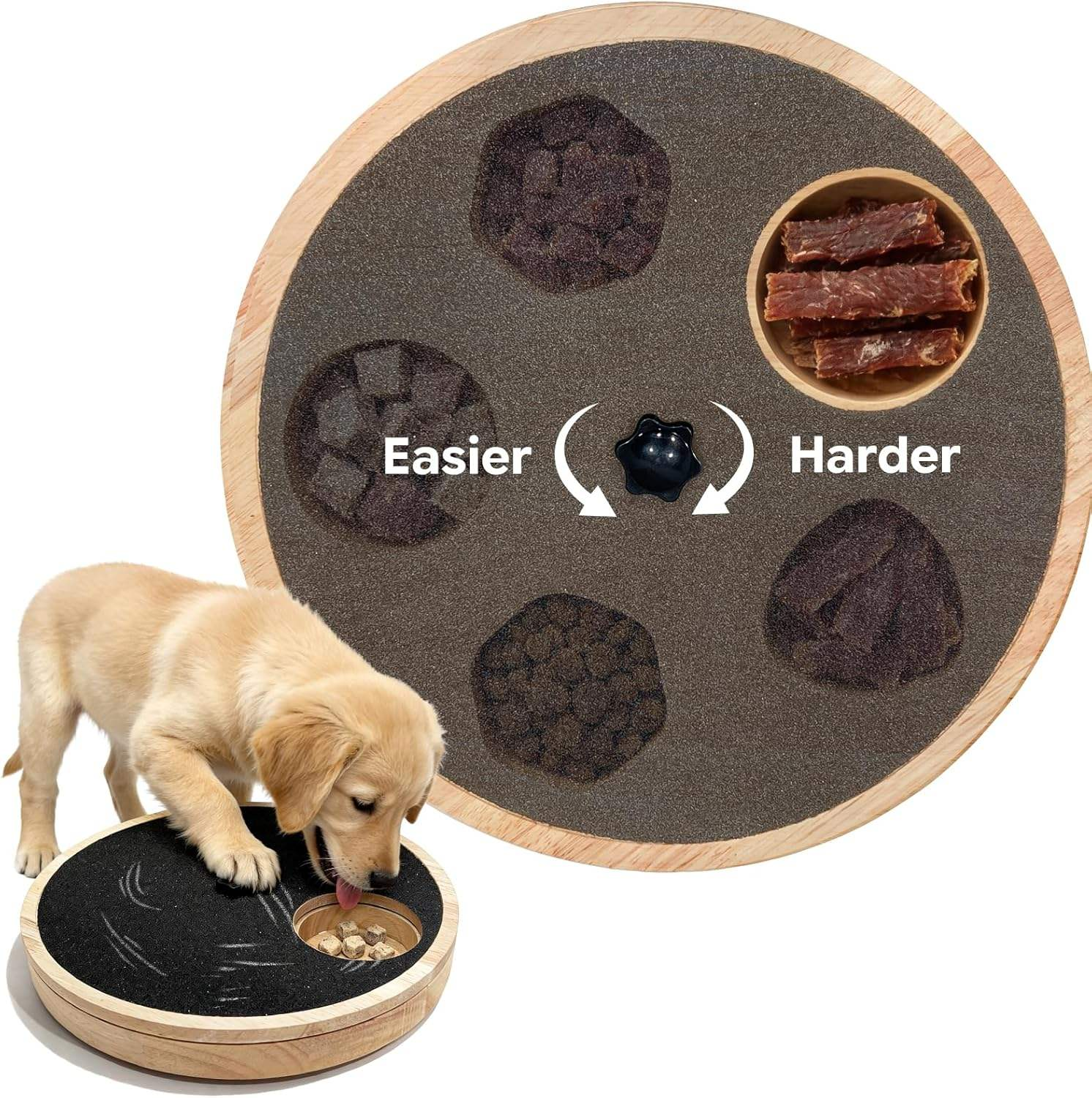 High Quality Luxury Durable Round Dog Scratcher Toy Nail Scratch Board & File Toy-Wood or Bamboo Material