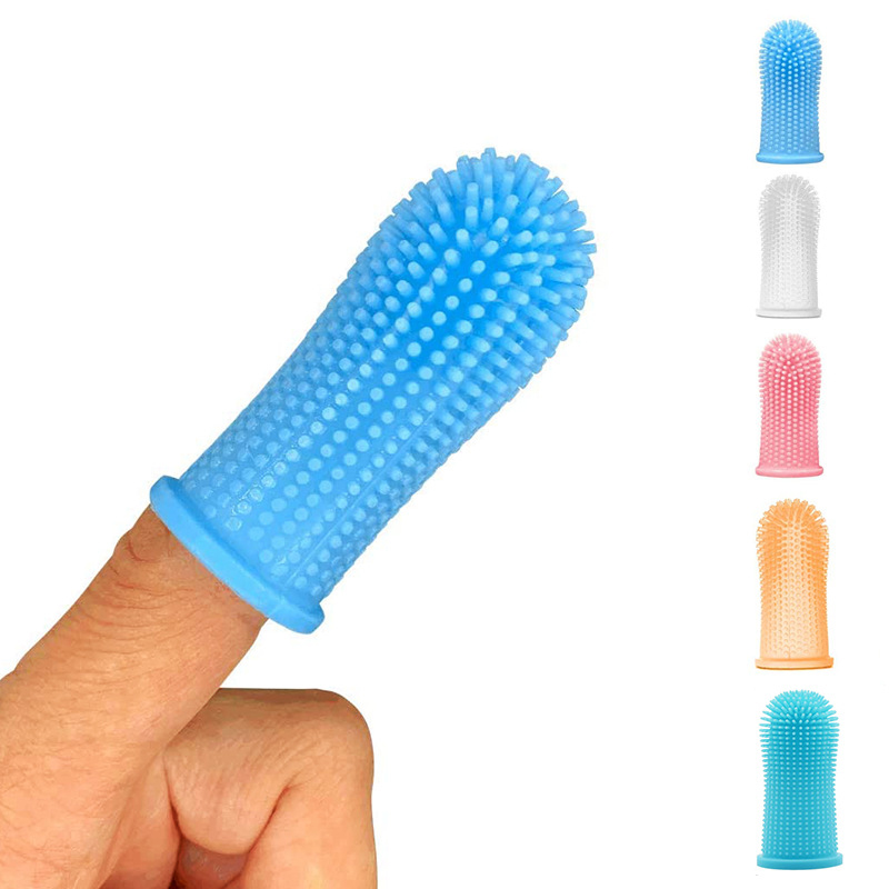 Easy Teeth Cleaning Silicone Pet Dog Finger Toothbrush Dental Care Dog Toothbrush