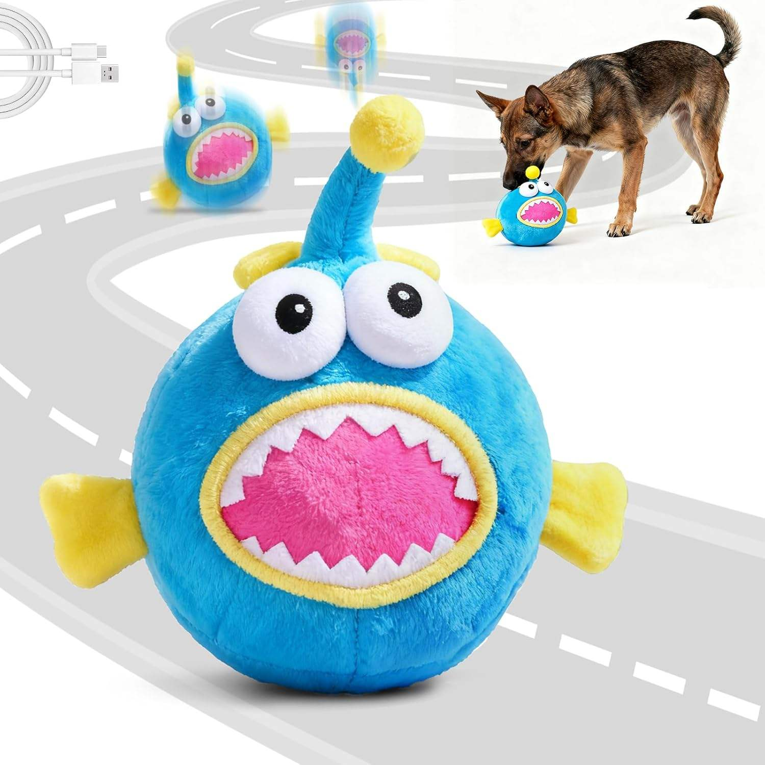 Fish High Quality Blue Indoor Custom Interactive Polyester Pet Dog Chew Soft Toy Luxury