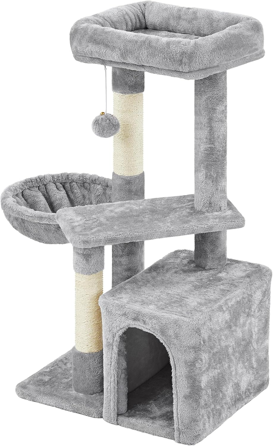 Cat Tree 34in Cat Tower Plush Cover with Condo
