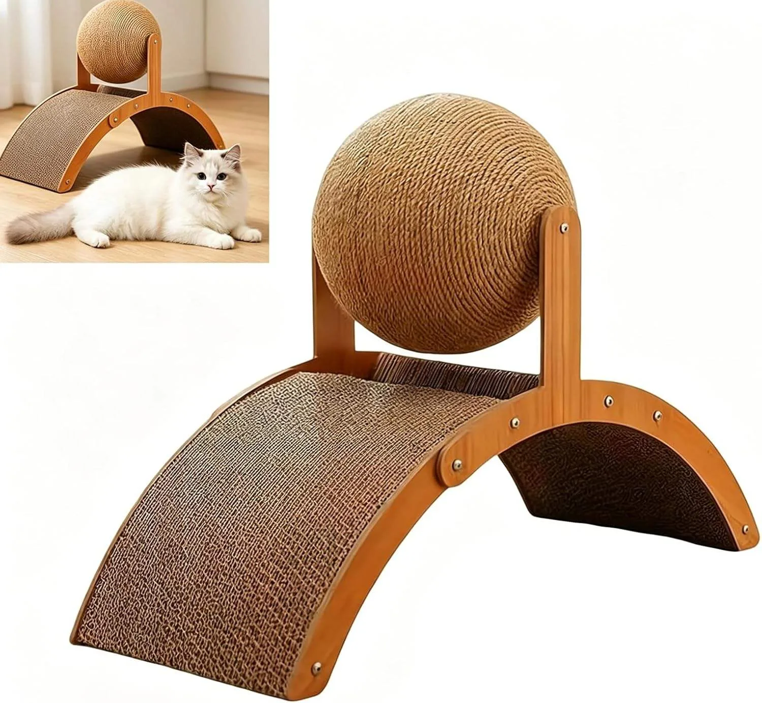 Wholesale Paper Sisal Exercise cat Tree Wheel Scratcher Cardboard Post Tower Toy
