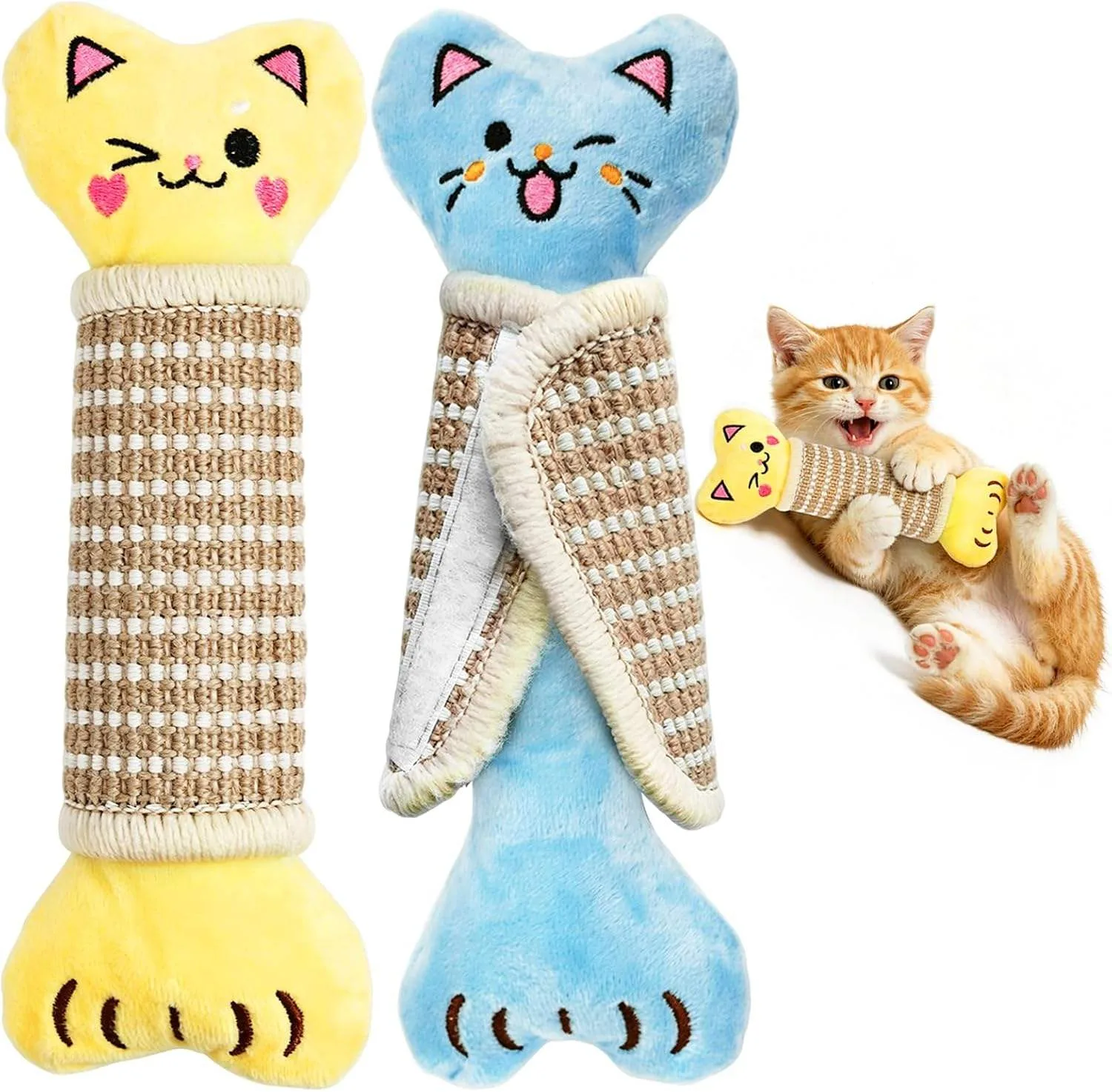 Wholesale Catnip Sisal Interactive Exercise Teeth Cleaning Cat Pet Pillow Toy for Fun