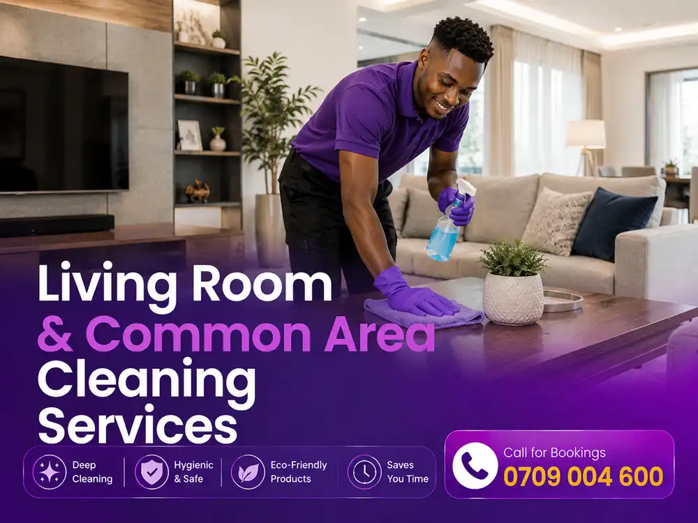 Living room care in Nairobi — sofas, carpets, and surfaces