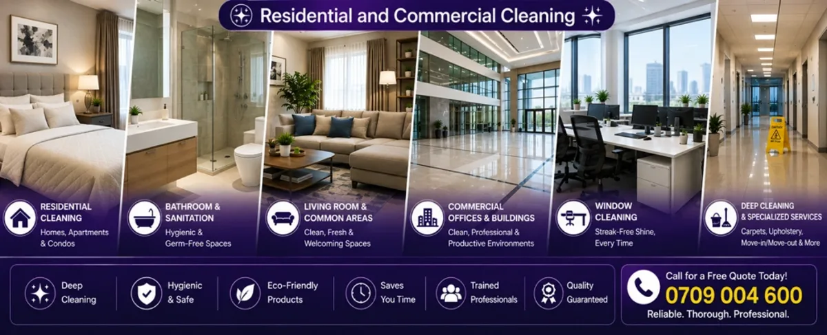 Residential and commercial cleaning service by Cleaner-Kenya in Nairobi