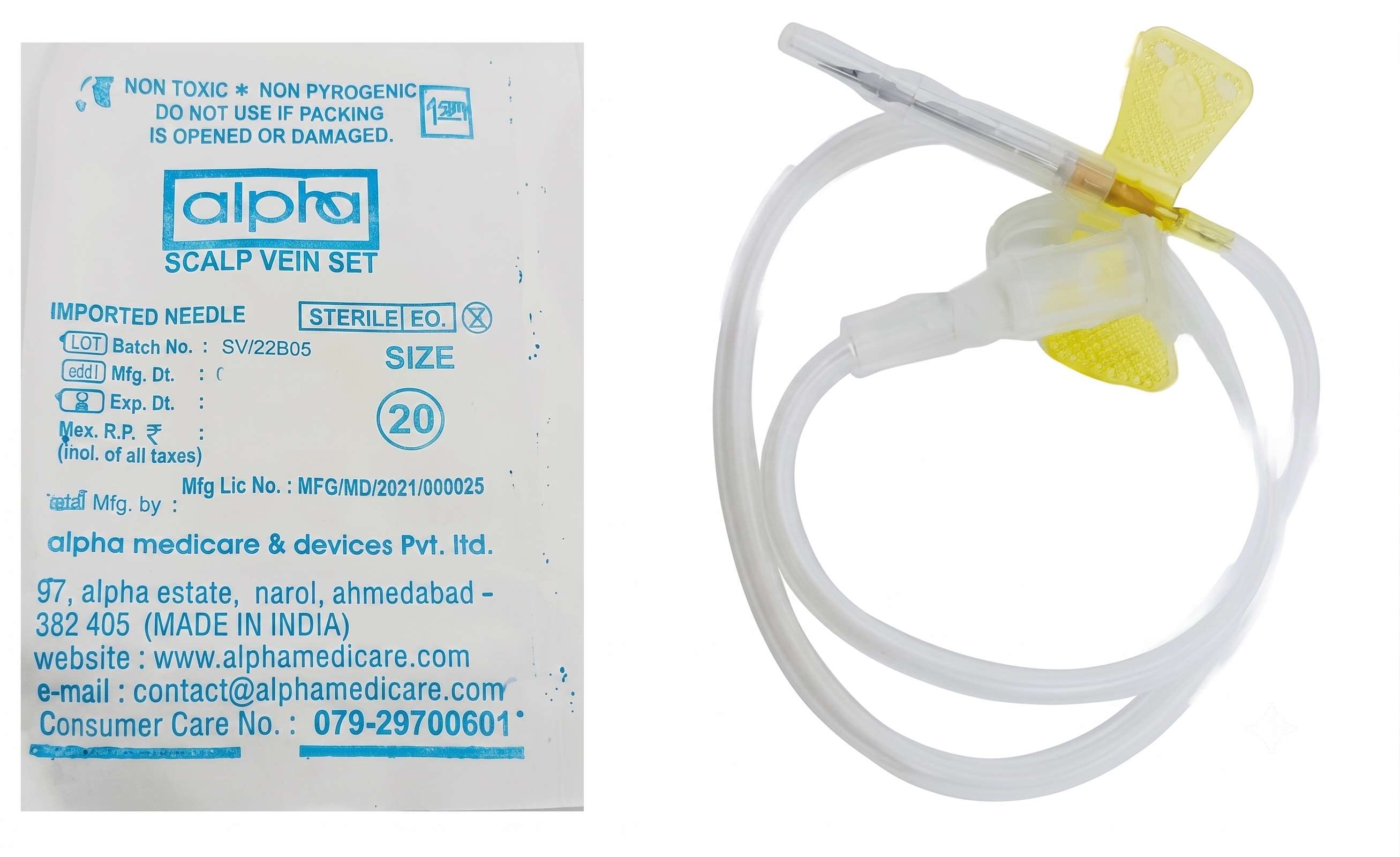 Scalp Vein Set 20G (Alpha)
