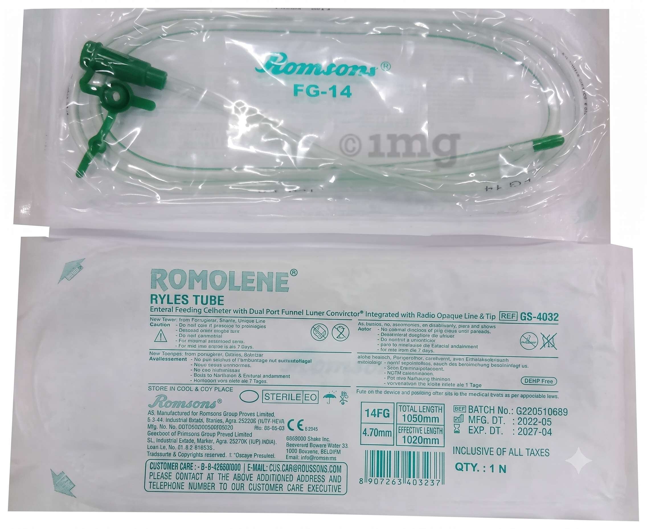 Ryle's Tube 18G (Romsons)