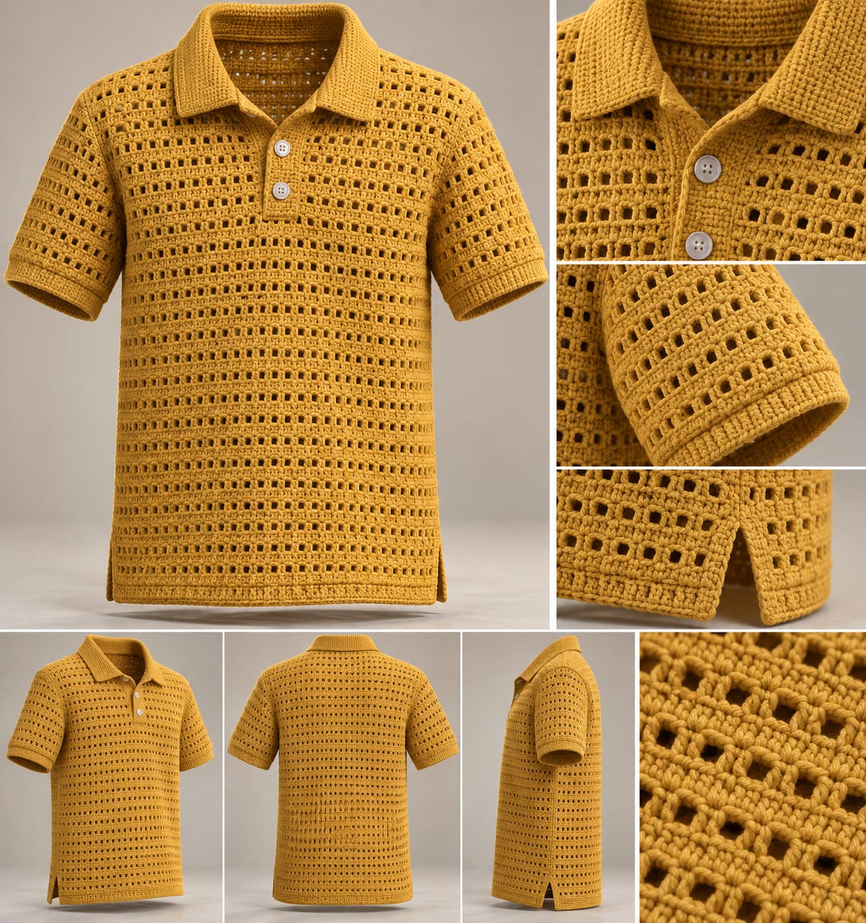 Crochet Mesh Shirt — product photo