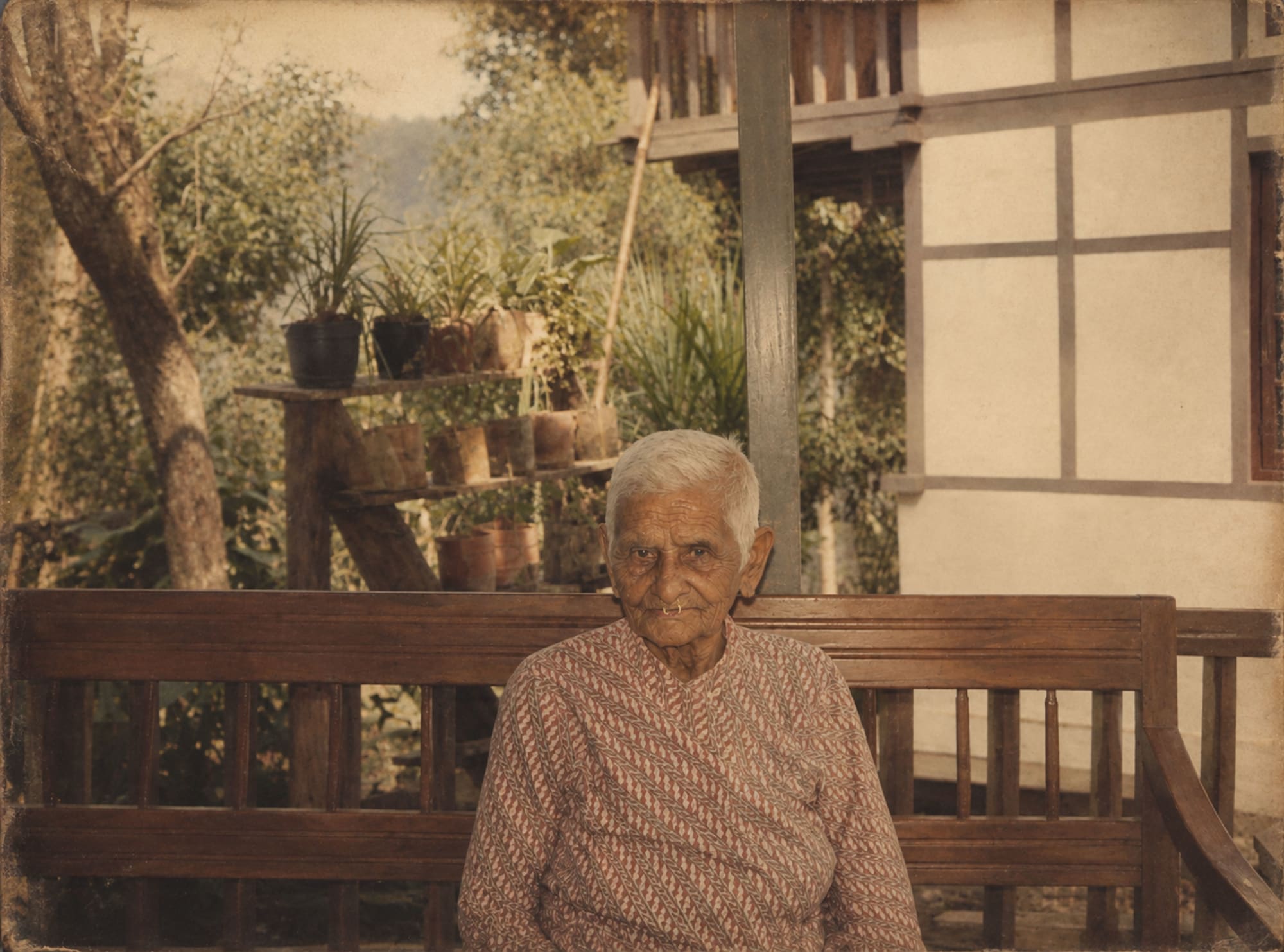 My great-grandmother at the family home