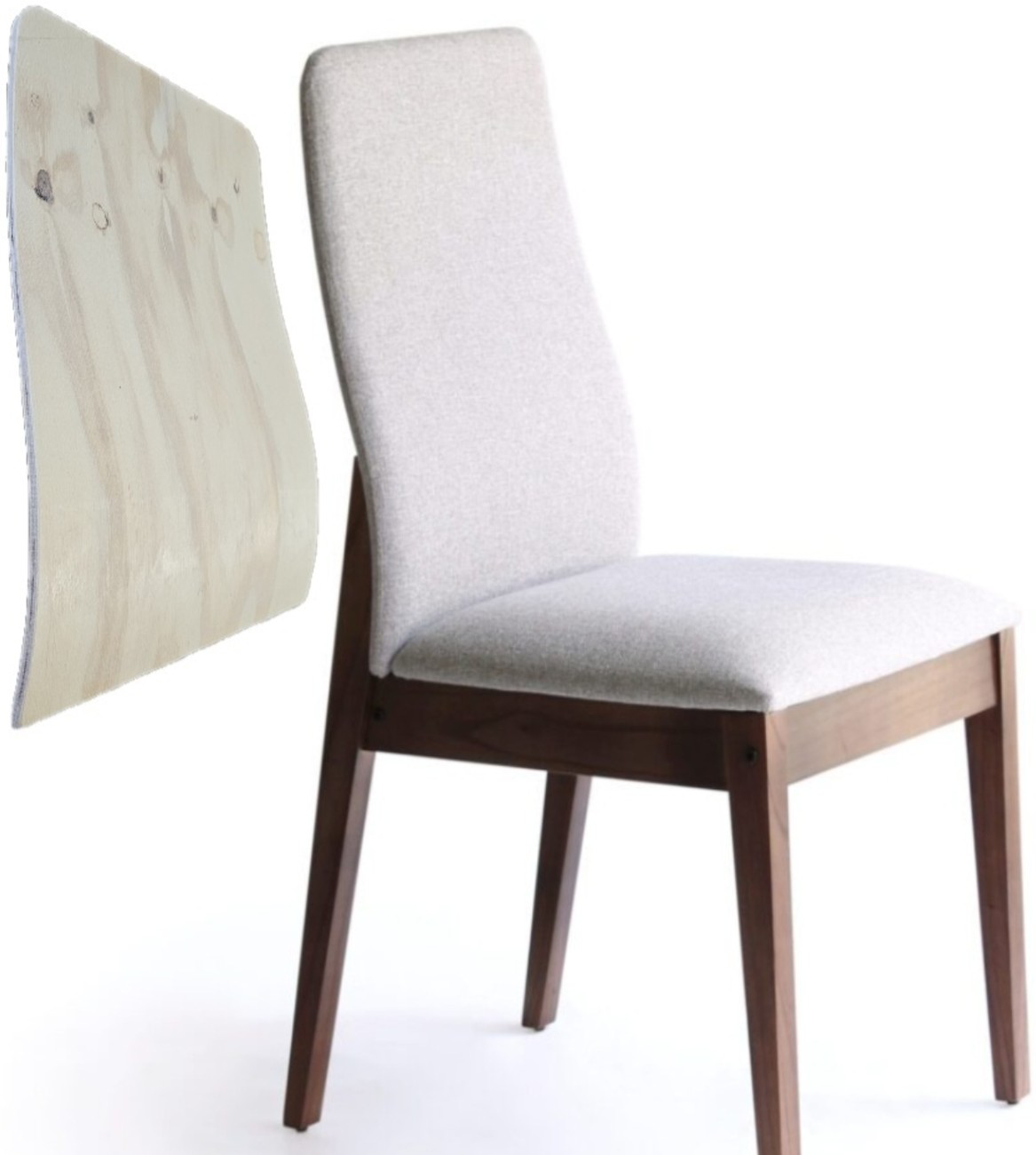 S-14 Litoral - Silla Litoral S-14 con respaldo ergonómico curvado y asiento en una pieza. | Alrio Multilaminados