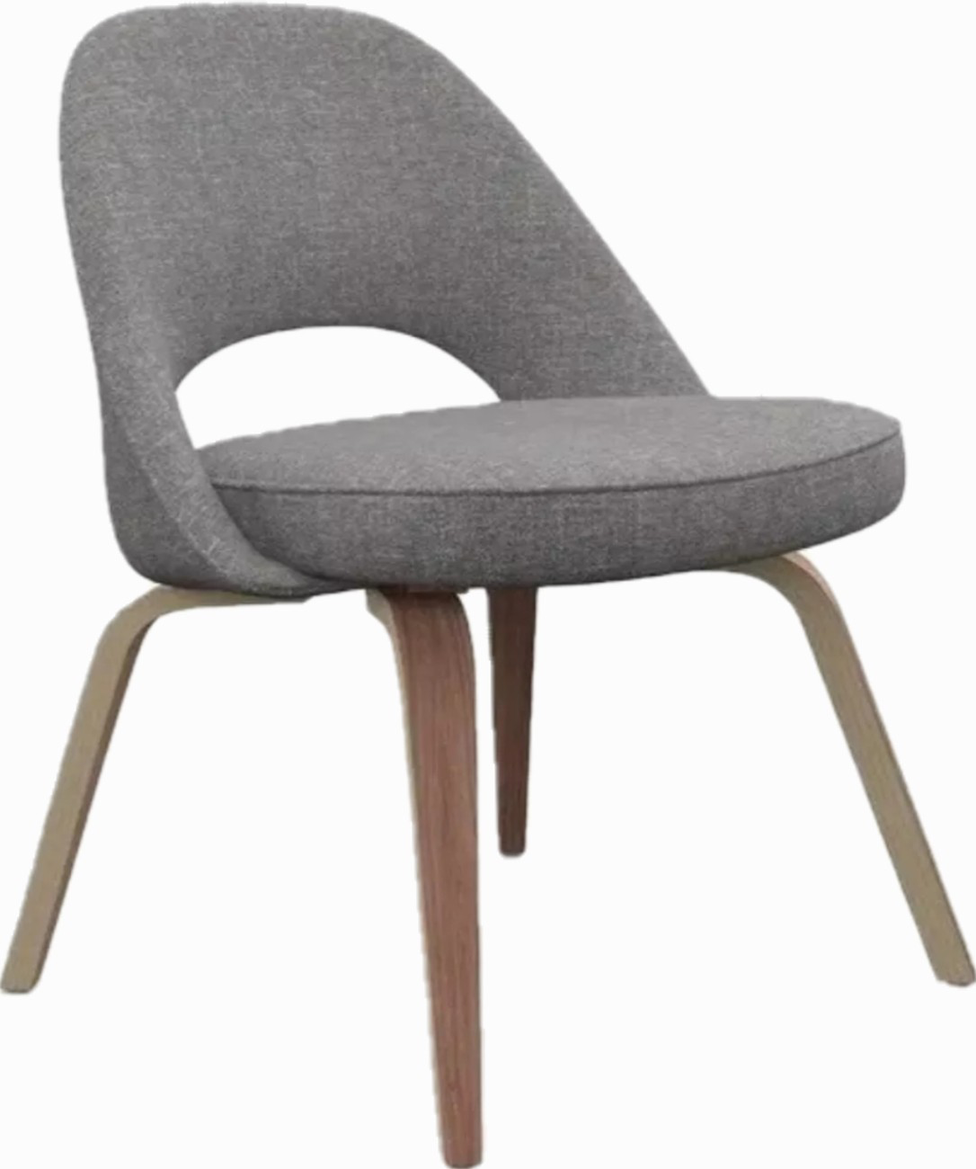 P-06 Sillón Saarinen - Sillón Saarinen P-06 con casco curvado acolchado y base maciza. | Alrio Multilaminados
