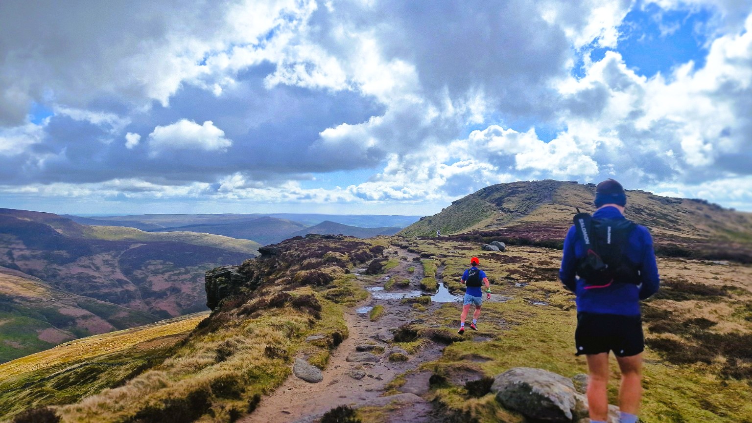 Gritstone hills and moorland in the Peak District