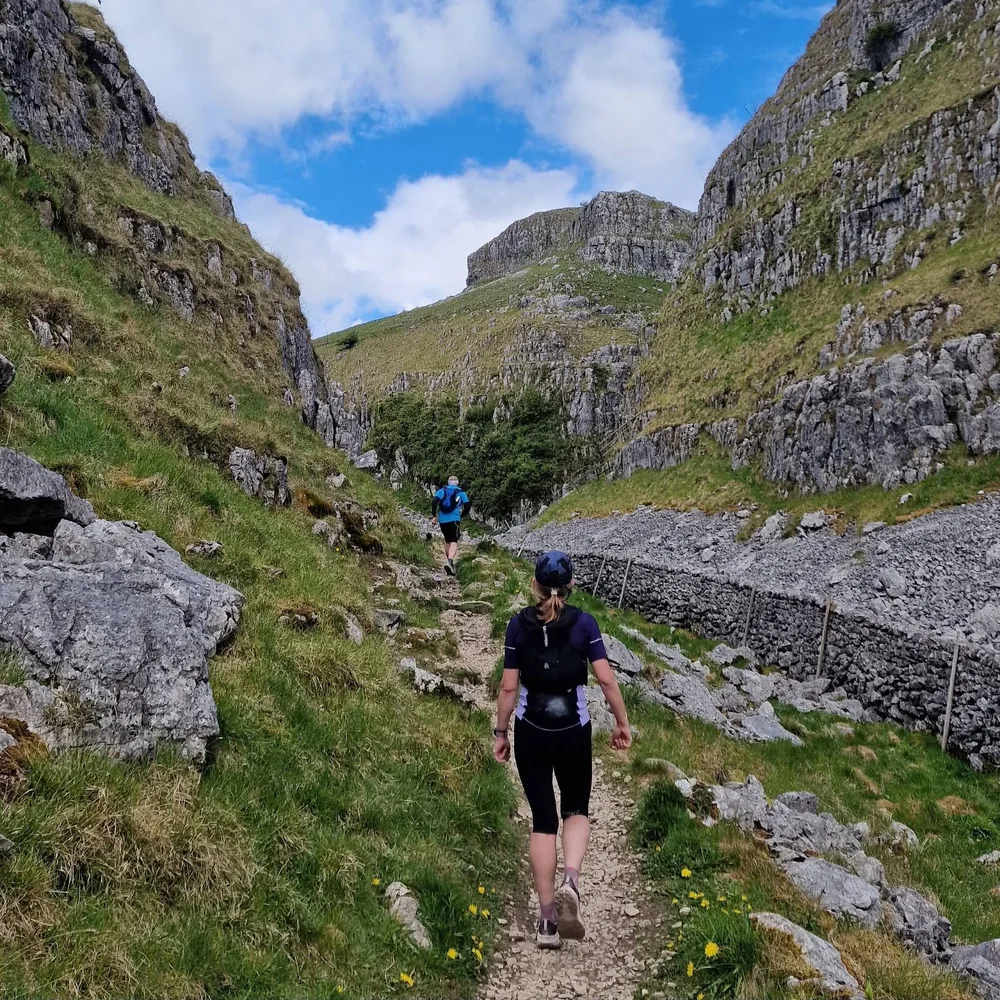 Limestone gorge and open country