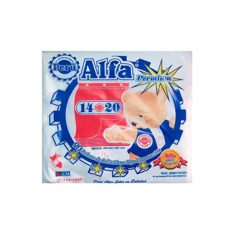 Bolsa 14X20 de 90 unidades Alfa