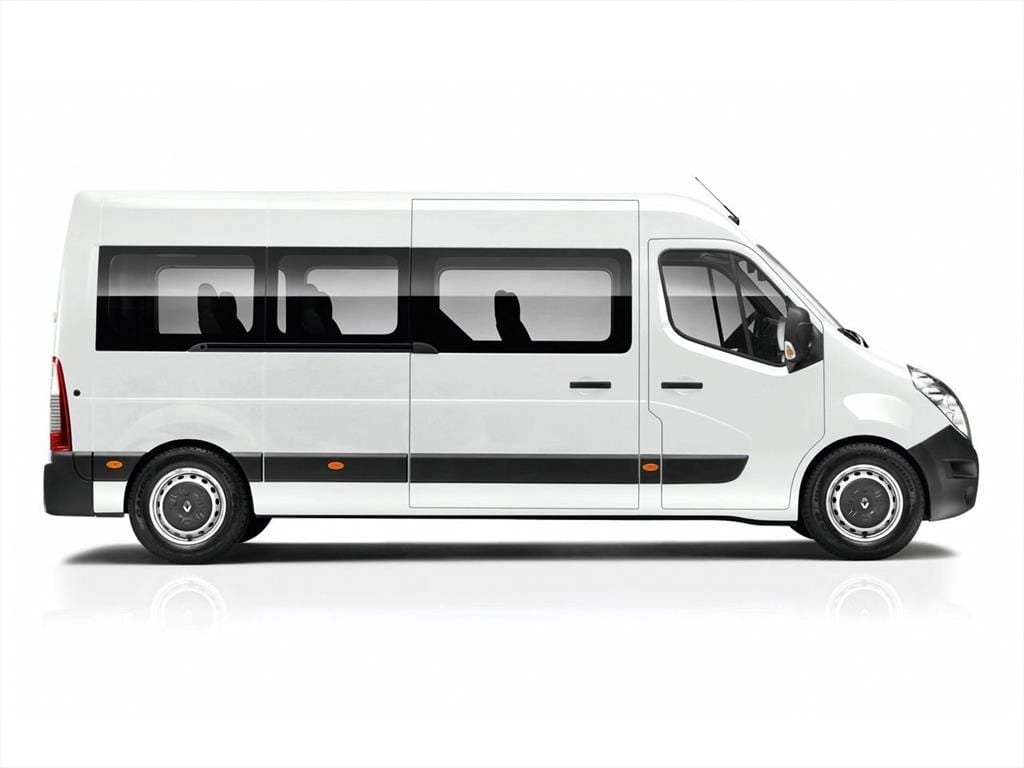 Side view of the Van XL for group transfers Medellín ↔ Guatapé