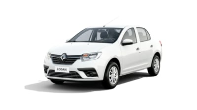 Renault Logan blanco para traslados en taxi privado