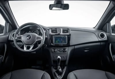 Dashboard of the Renault Logan taxi