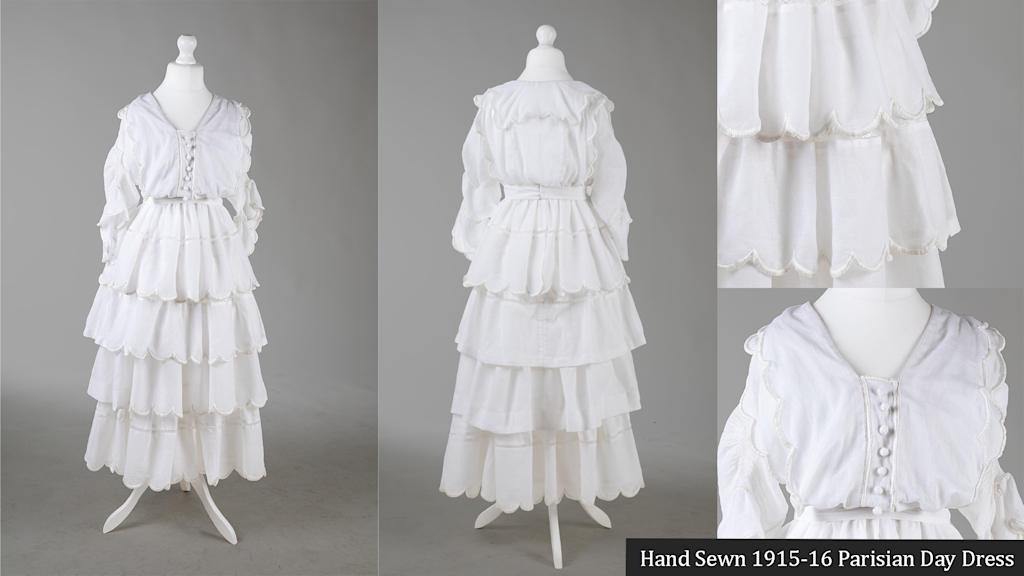 Hand Sewn 1915-16 Parisian Day Dress