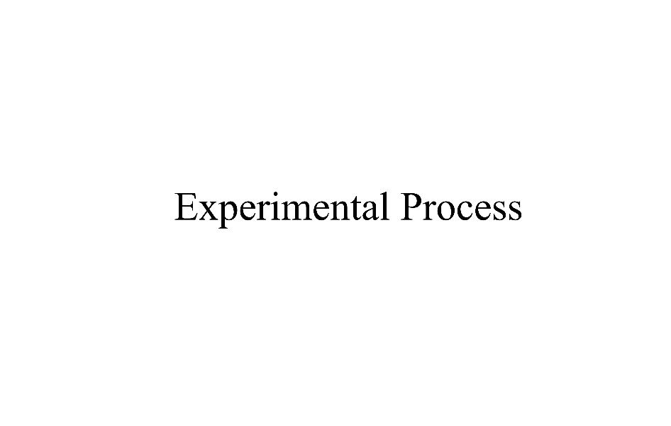 Experimental Process