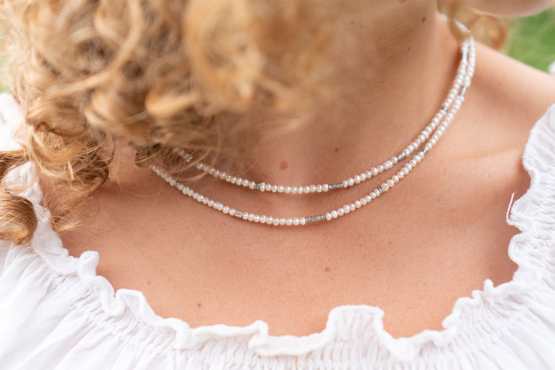 Wedding necklace pearl