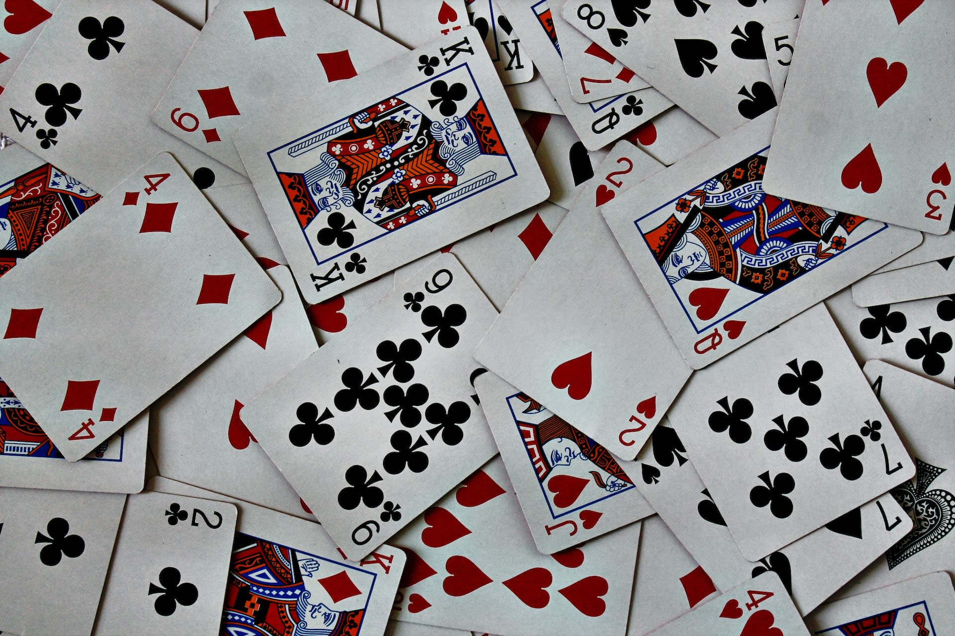 Second hand set of classic playing cards
