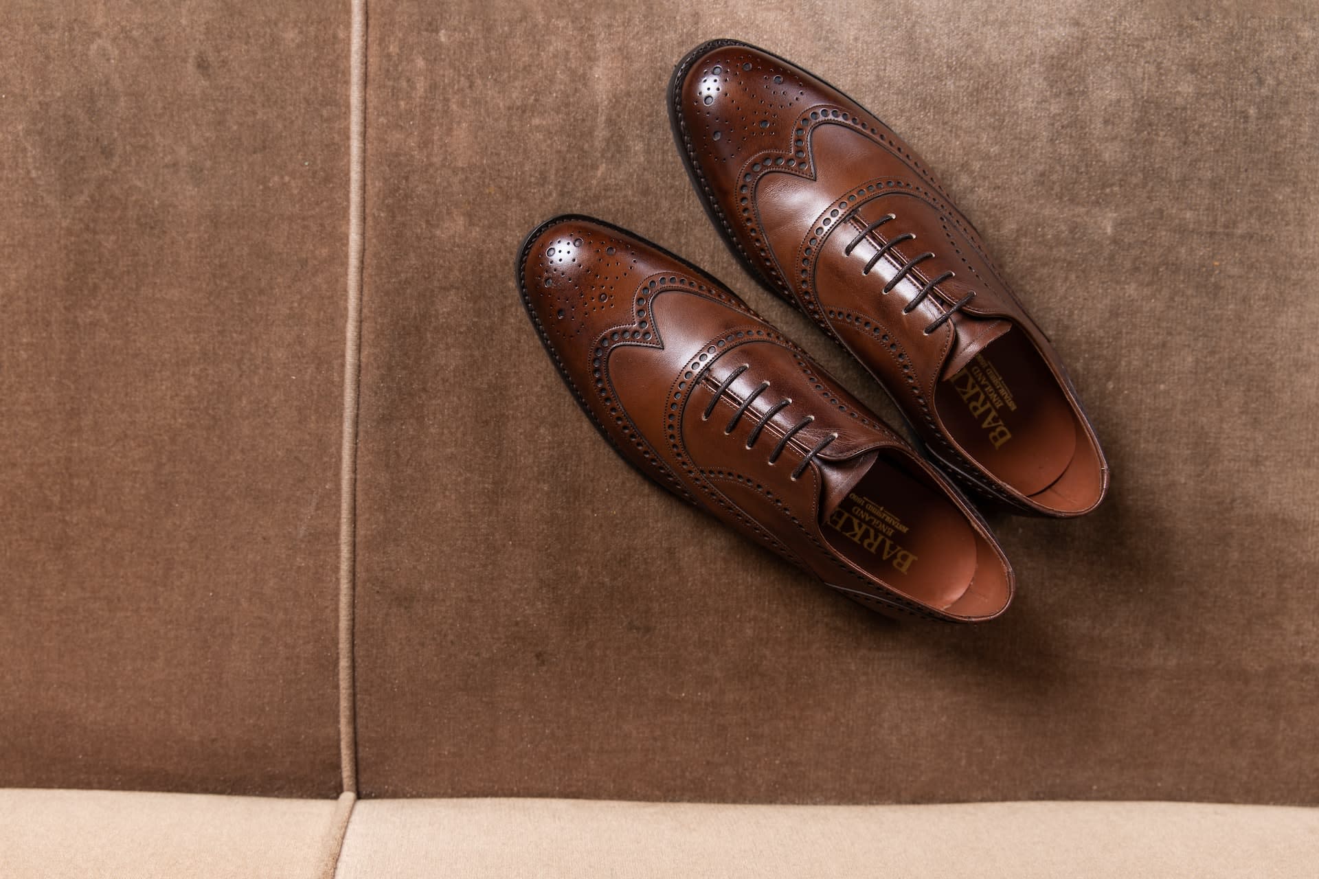 Classic vintage brown leather brogues