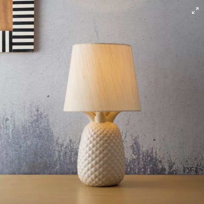 Beige pineapple lamp used