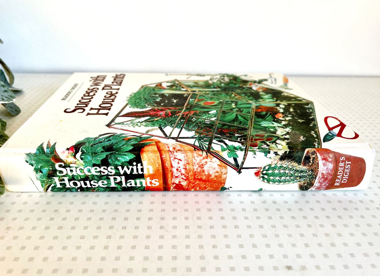 Side view of second-hand house plants book