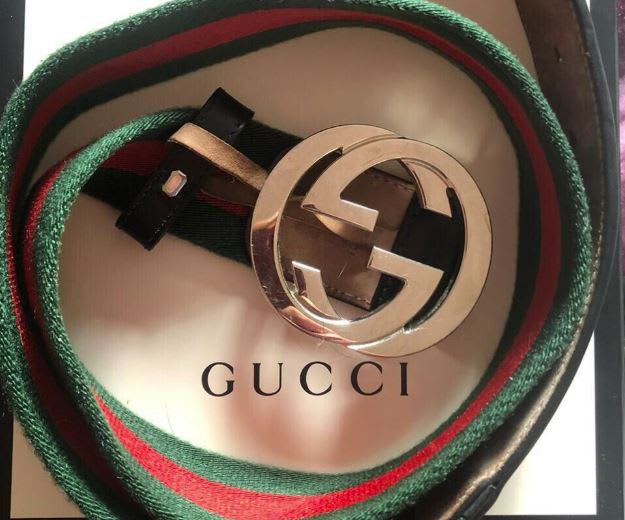 Mens second-hand Gucci belt in box