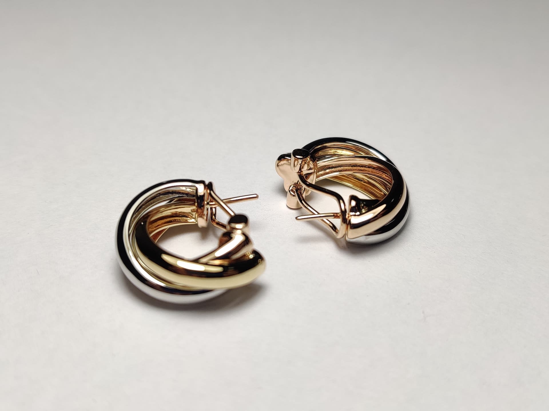 Pair of gold plated hoop earrings