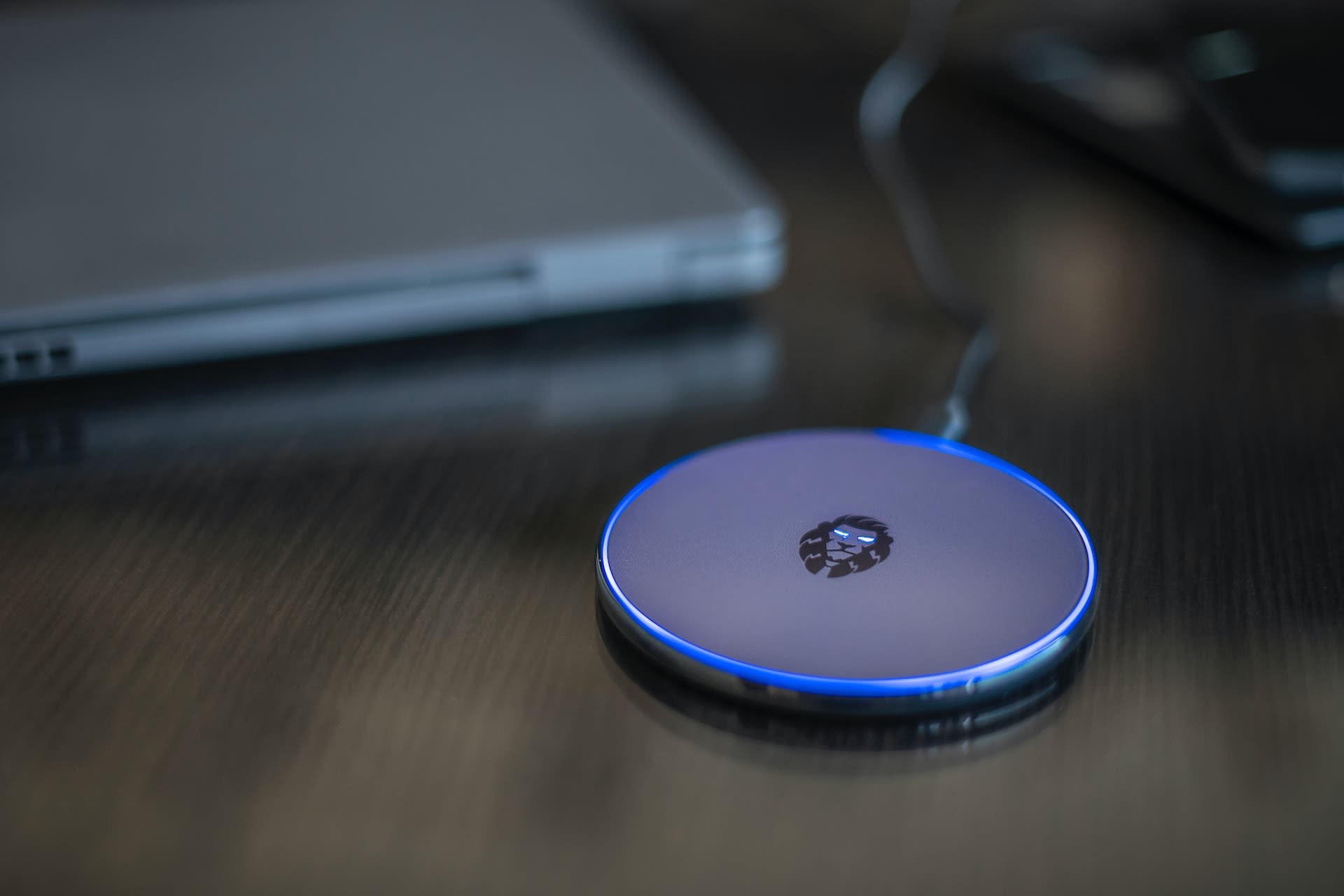 Blue LED wireless charger